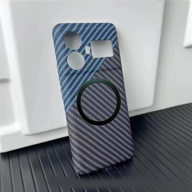 Funda rígida de fibra de carbono con carga inalámbrica de lujo para Oppo Realme GT5 5G 6T 6 neo 7 5 6 funda para Realme 11 GT 7 pro plus - imagen 4