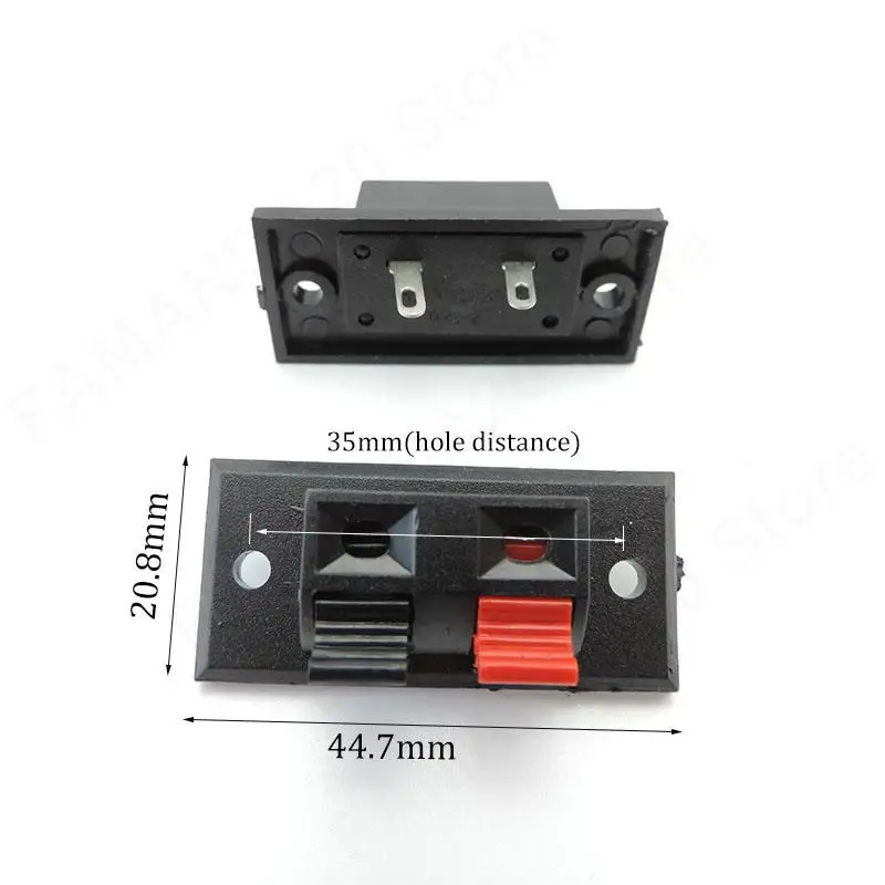 Terminal de conector de posiciones 2P 4P, conector de empuje, carga de resorte, fuente de alimentación de Audio, altavoz, Clips de placa de pruebas, botón de interruptor m20, 2 uds. - imagen 3