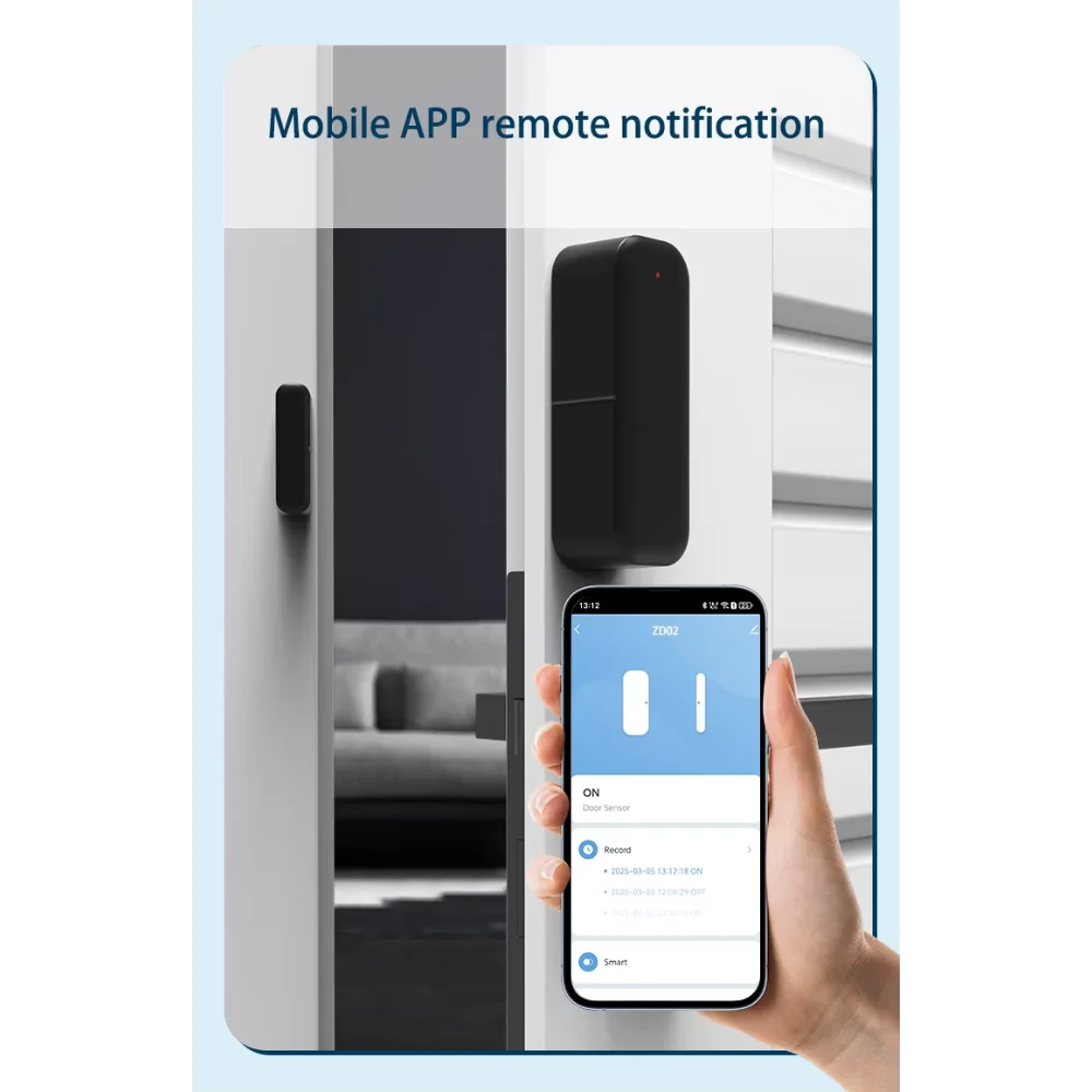 Para Smart Home Smart Life aplicación remota Control Compatible con Alexa Tuya Zigbee 3,0 Sensor de puerta Sensor de ventana Sensor de contacto - imagen 3