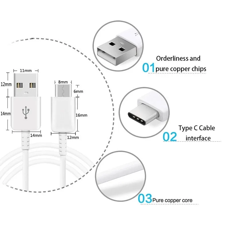 Cable de carga rápida tipo C de 3m, cargador rápido 5A, Cables USB C, cargador de teléfono para Samsung, Xiaomi, Huawei, Oneplus, POCO, OPPO - imagen 4