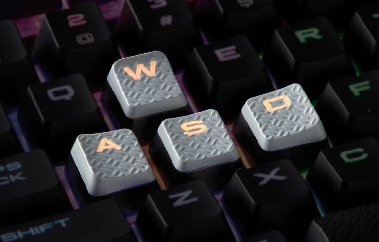 Nuevas teclas de textura marca Pirate Ship Punisher WASD Gaming Keycap tapas de teclas transparentes Teclado mecánico K65/K70/K95/k100
