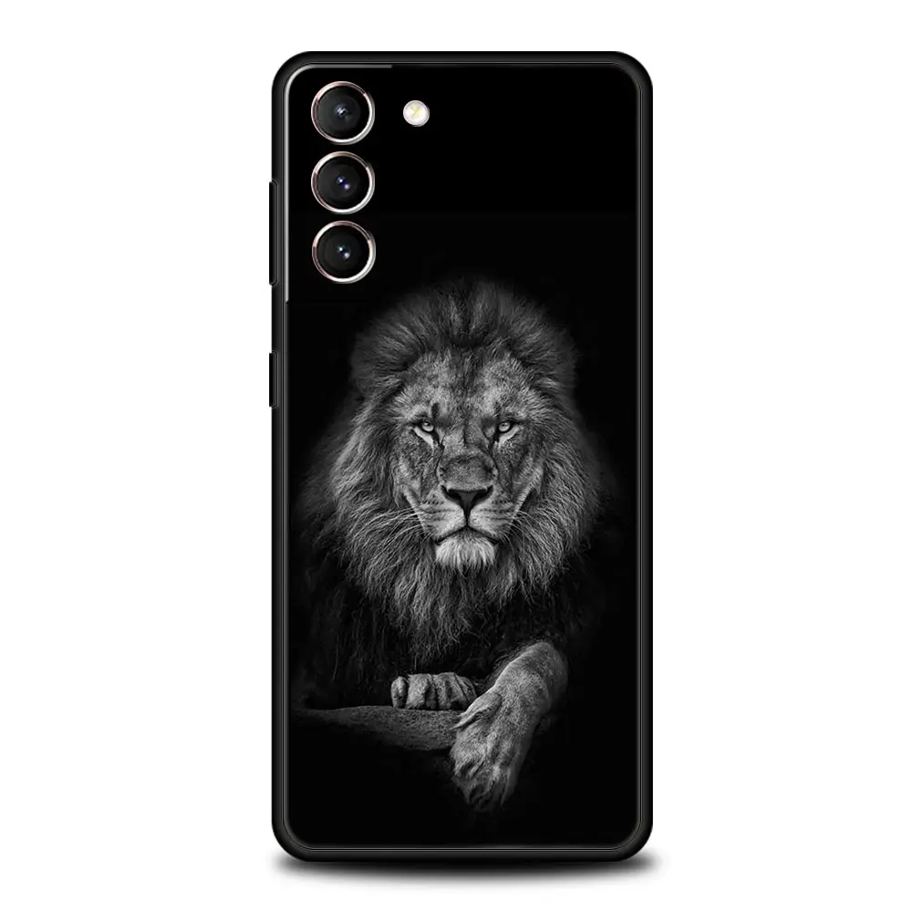 Funda de teléfono con animales salvajes de León para Samsung Galaxy S24 S23 S22 S20 Ultra S21 FE 5G S10 S9 Plus S10E, funda de silicona suave - imagen 4