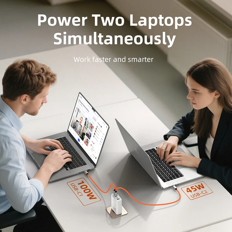 CABLETIME-cargador USB C de 150W PD GaN, cargador rápido 4 en 1, concentrador de carga USB C para carga de alta velocidad, seguridad para MacBook Pro iPad - imagen 5