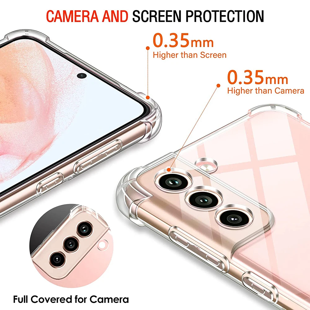 Funda de silicona transparente a prueba de golpes para Samsung Galaxy S23 S22 S21 S20 FE S10 Note 10 Plus 9 8 20 funda trasera transparente ultrafina - imagen 5