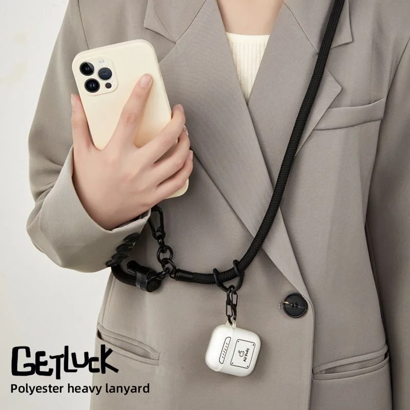 Cordón cruzado largo para teléfono móvil, correa ajustable antipérdida para el cuello, para iPone 15, Samsung, Xiaomi, Huawei, llavero - imagen 3