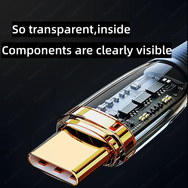 Cable USB tipo C de carga rápida, cargador de teléfono de 120W, 6A, Cable de datos para Xiaomi, Samsung, Huawei, 1M/1,5 M/2M - imagen 3