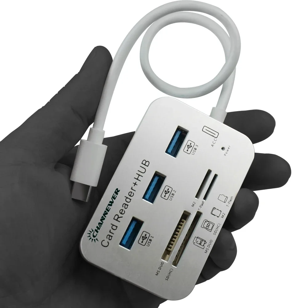 STONEGO-Divisor USB 3,0 de alta velocidad, convertidor HUB de interfaz múltiple, lector de tarjetas Hub 3,0, extensión de ordenador de una a tres - imagen 4