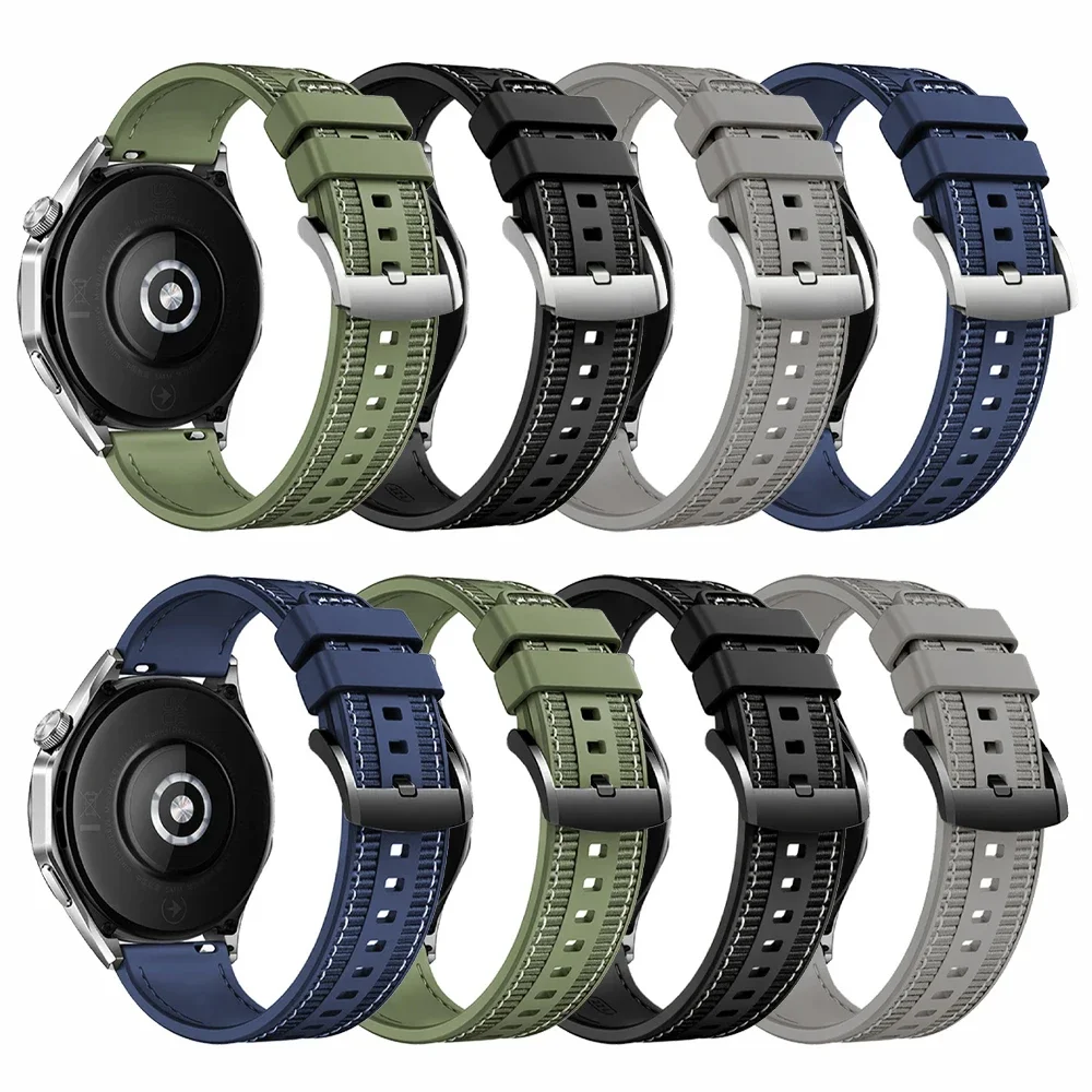 Correa de reloj de 22mm para Huawei Watch GT 5 GT4 GT3 GT2 46mm Gt2 Pro Correa de nailon de silicona suave para Huawei GT5 Pro pulsera de 46mm - imagen 2