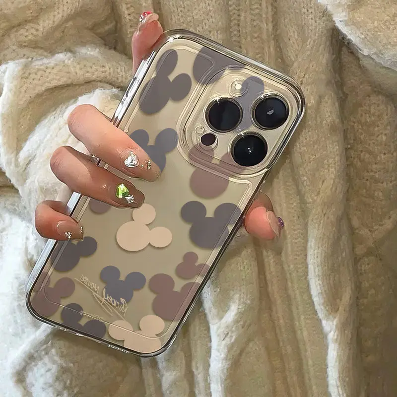 Funda de teléfono de pantalla completa con cabeza de Mickey Mouse de Disney para OPPO Reno 12F 7 11F 10 2F 4 8T 8Z 7Z 6Z 5 F21 Pro Plus 4G 5G TPU suave transparente - imagen 4