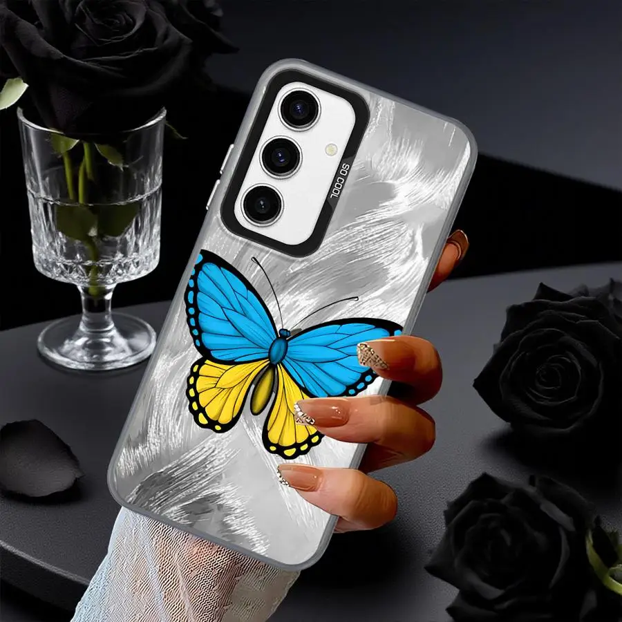 Funda para Samsung Galaxy A26 A22 A52 A33 A34 A73 A23 A53 A24 A32 A25 A36 funda trasera para teléfono mariposa flor - imagen 3