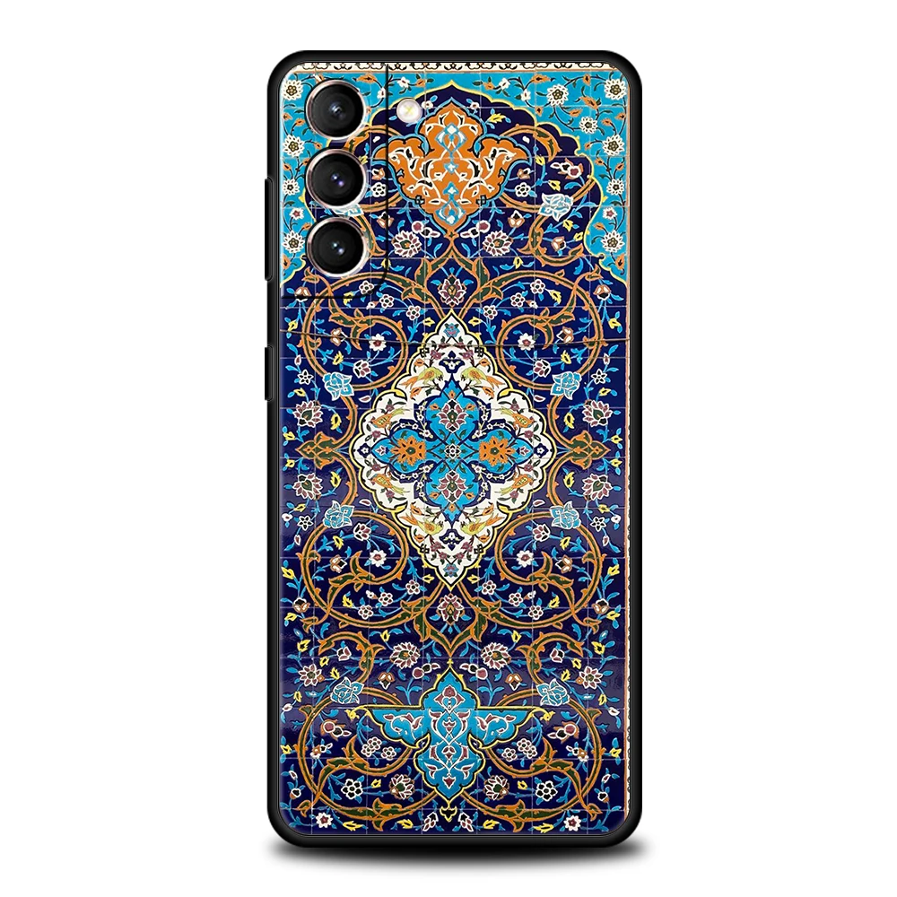 Funda de teléfono con patrón Floral persa para Samsung Galaxy S25 Edge S24 S23 S22 Ultra S20 S21 FE 5G S10 S9 Plus S10E, funda suave - imagen 2