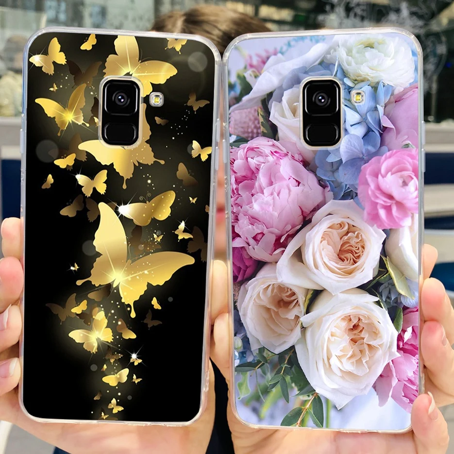 Funda de silicona blanda para Samsung Galaxy A8 Plus, carcasa de lujo pintada a SM-A730F, A8 2018, A530F, A8 +, parachoques, 2018 - imagen 2