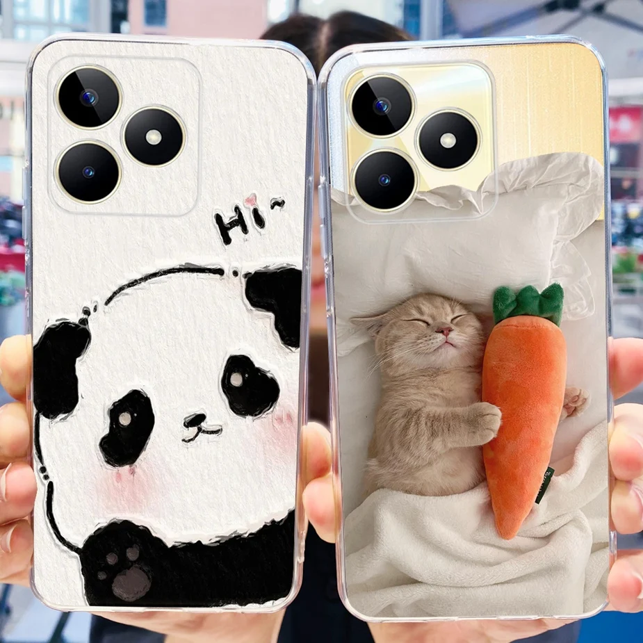 Para Realme C51 funda Realme C53 RMX3760 cubierta pintada colorida fundas de silicona suave para Realme C51 C 53 RealmeC51 RealmeC53 Fundas - imagen 4