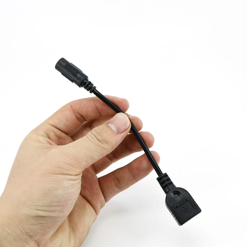 DC hembra 5,5x2,1 a USB 2,0 Cables hembra 5521 conector de alimentación 5,5x2,1 adaptador 5V convertidor de cable de carga - imagen 5