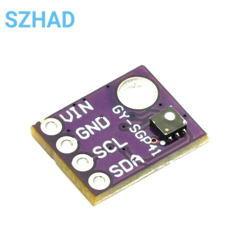 Sensor de Gas de medición SGP41 Air 5V, probador de Detector de dióxido de carbono de formaldehído multipíxeles TVOC/eCO2, gy-sgp41 - imagen 3