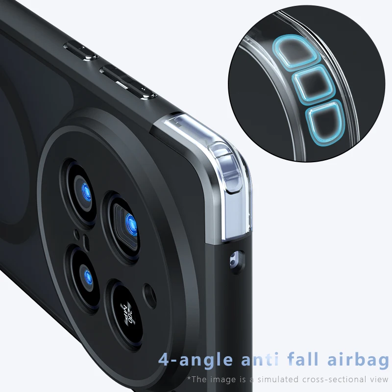 Funda transalucente para Magsafe Magentic Wireles Charge cubierta de plástico duro a prueba de golpes para VIVO X200 Pro X200Pro - imagen 3