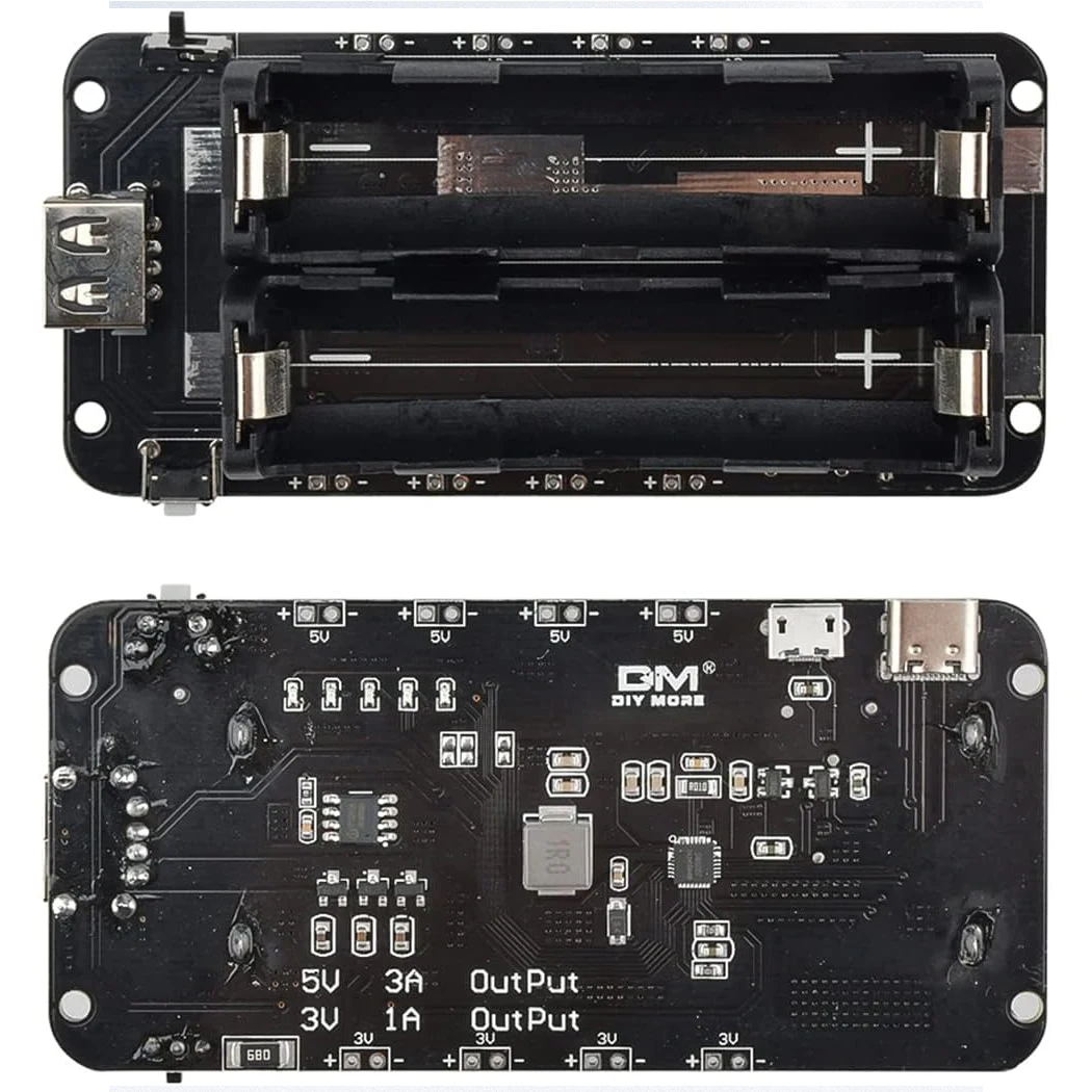 Soporte de batería 18650 con soporte de un solo compartimento USB 5V/2A 3V/1A V3 módulo de carga de batería para Raspberry Pi - imagen 2