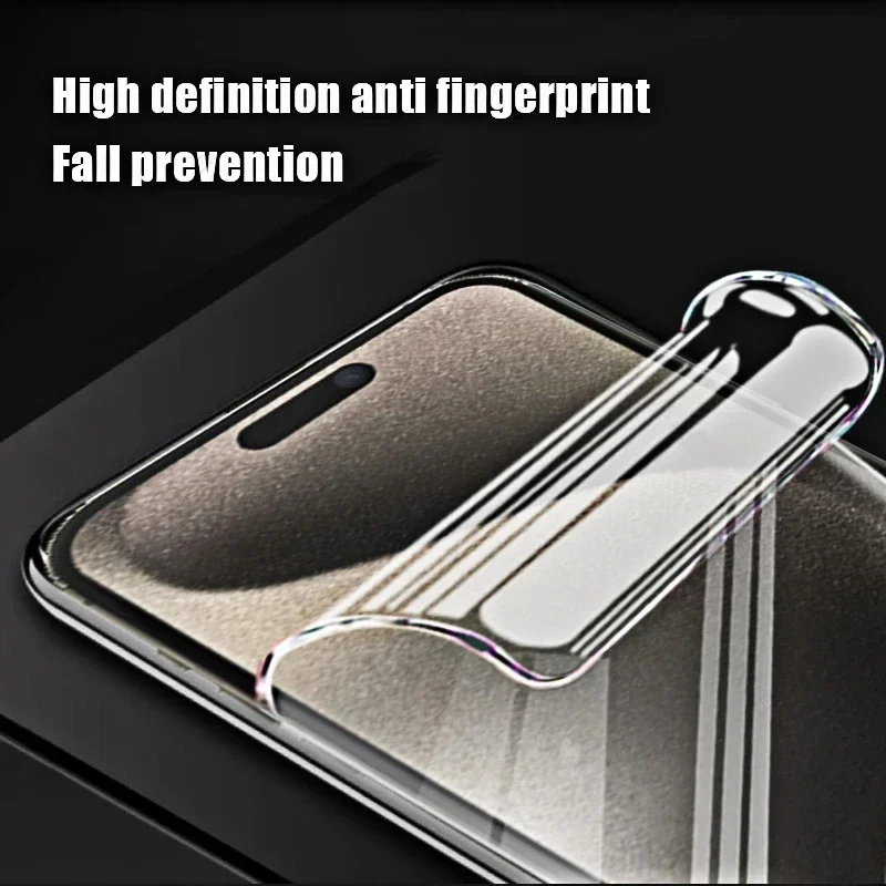 4 Uds Protector de pantalla para iPhone 16 14 13 12 Mini 11 15 Pro Max 7 8 Plus XR X SE 2022 2020 XS 16Pro Max película de hidrogel suave delgada - imagen 4