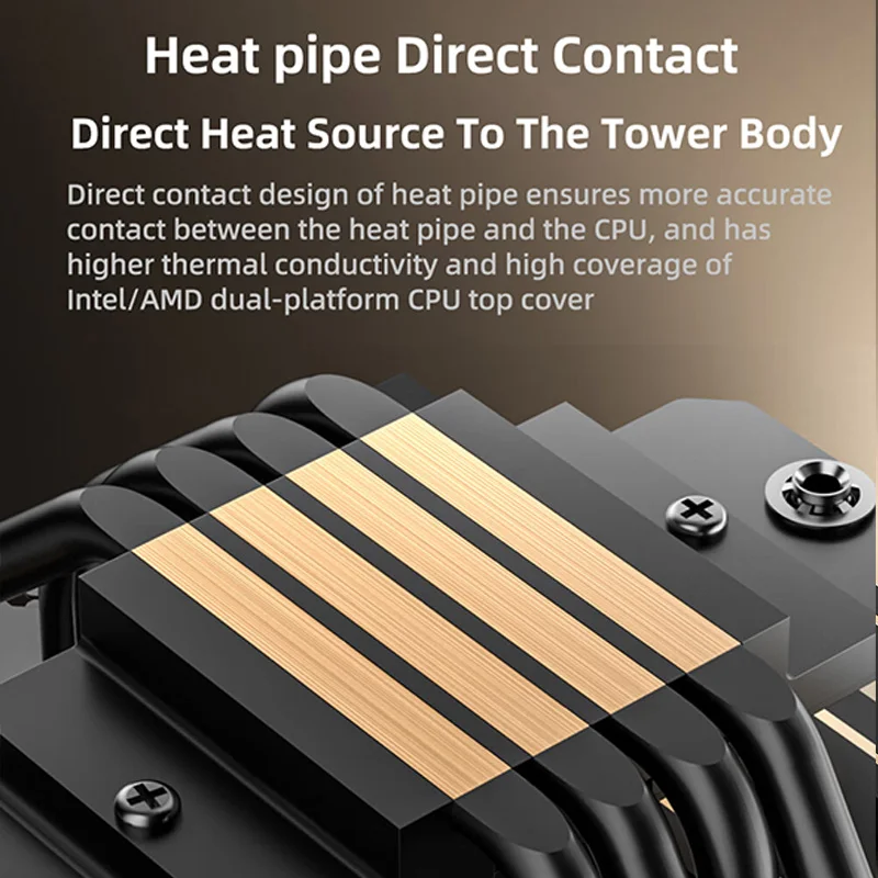 ID-COOLING A410 4 tubos de calor CPU enfriador de aire Dual 120mm ventiladores PWM alto flujo de aire para refrigeración Intel LGA1700/115X/1200 AMD AM4/AM5 - imagen 5