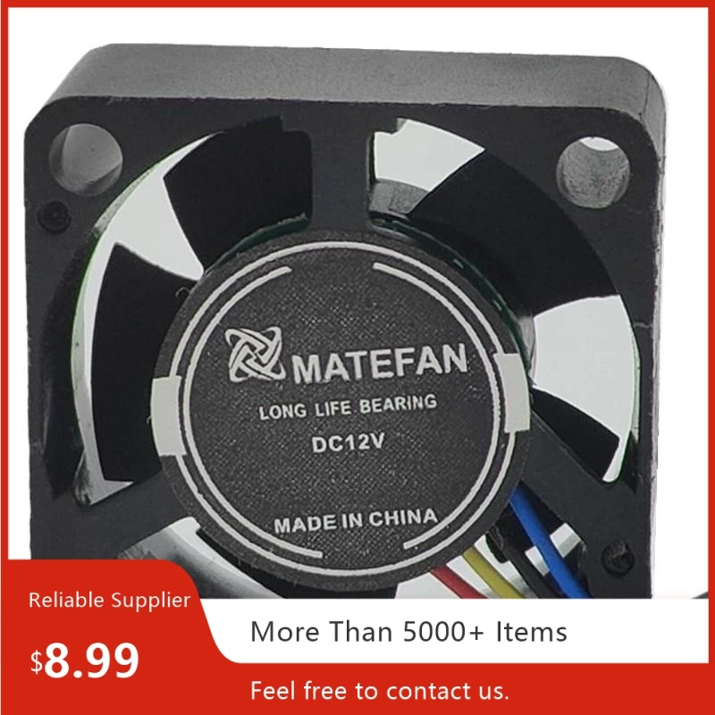 Para 2510 25x25x10mm DC 12V Mini ventilador de refrigeración de 4 cables para impresoras y portátiles 3D