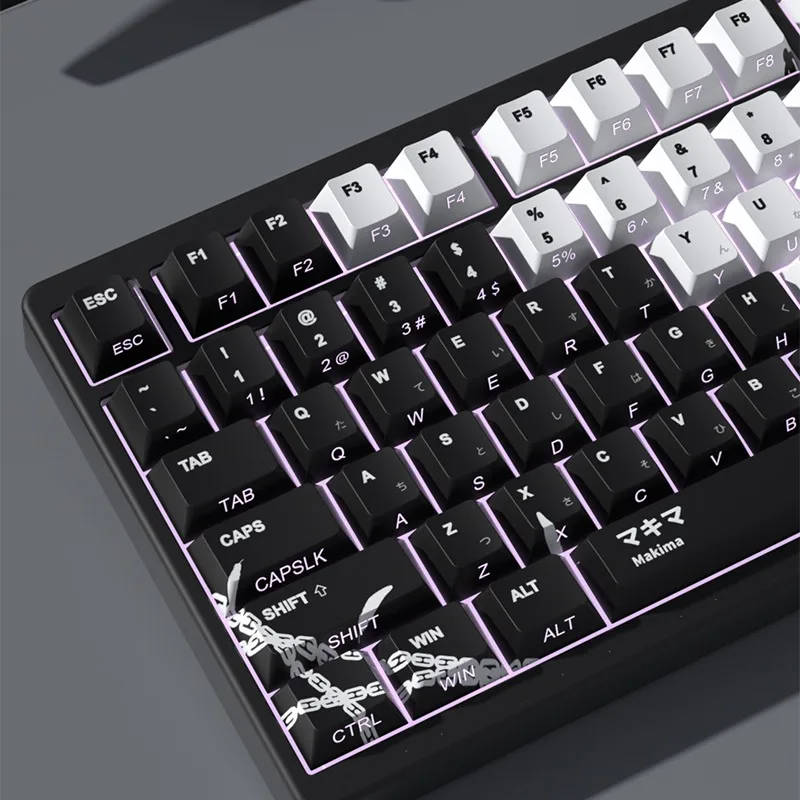 MiFuny-Juego de teclas de Anime, accesorios para juegos de Teclado mecánico con grabado lateral, PBT, perfil de cereza - imagen 4