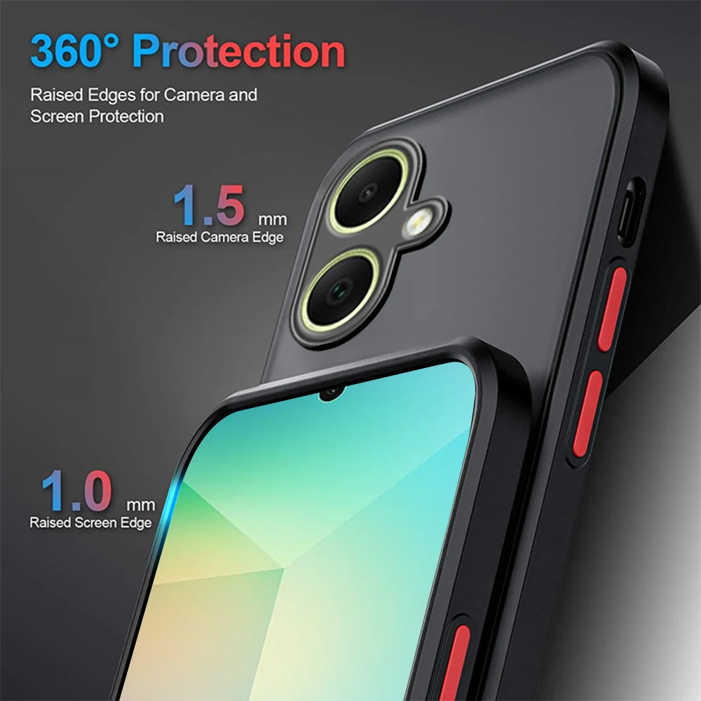 Funda de teléfono mate translúcida para Samsung Galaxy A06 6,7 pulgadas protección de cámara cubierta trasera dura para Samsung A05 A07 A17 A05S - imagen 5
