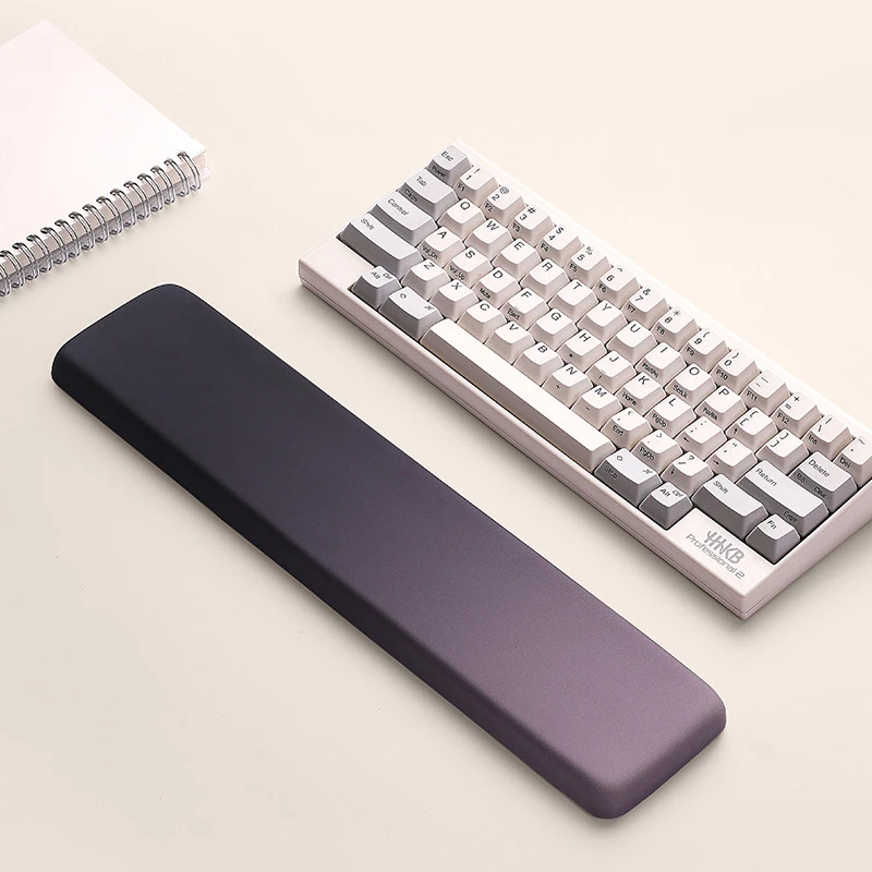 Alfombrilla de silicona para muñeca, juego de alfombrilla para ratón, teclado de algodón con memoria degradada Simple, soporte de mano para ordenador portátil y oficina, antideslizante - imagen 3