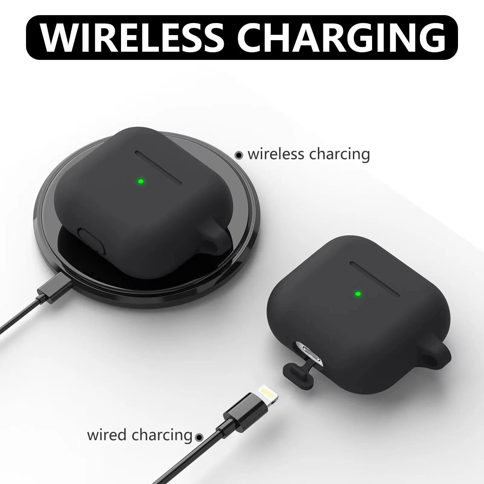 Funda protectora de silicona suave para Apple AirPod Pro 2ª/1ª generación, Kit de limpiador para hombres y mujeres, 3 - imagen 5