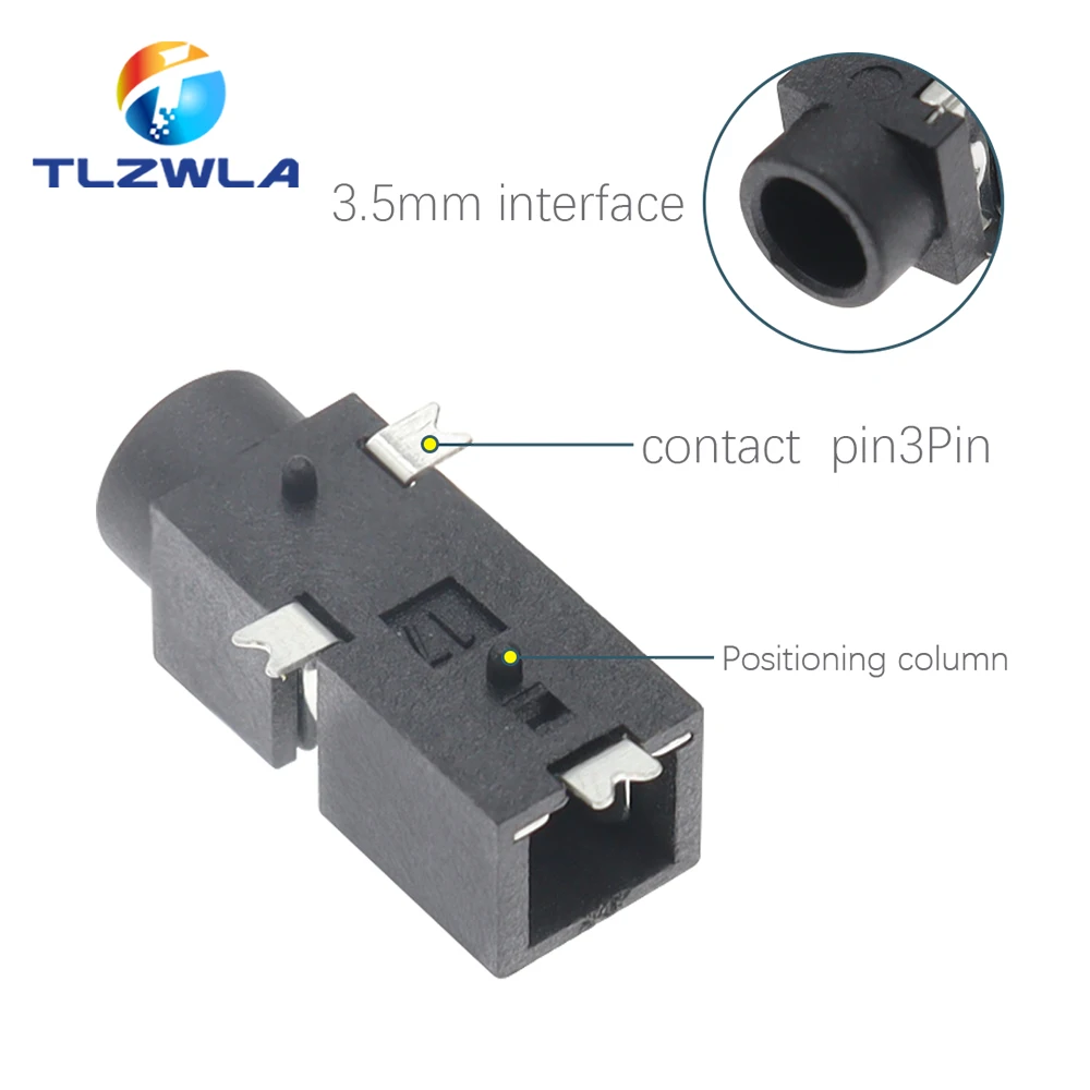 20 piezas conector de toma de auriculares de 3,5 MM PJ-326 GPS conector de toma de Audio de 3 pines toma de Audio SMD - imagen 3