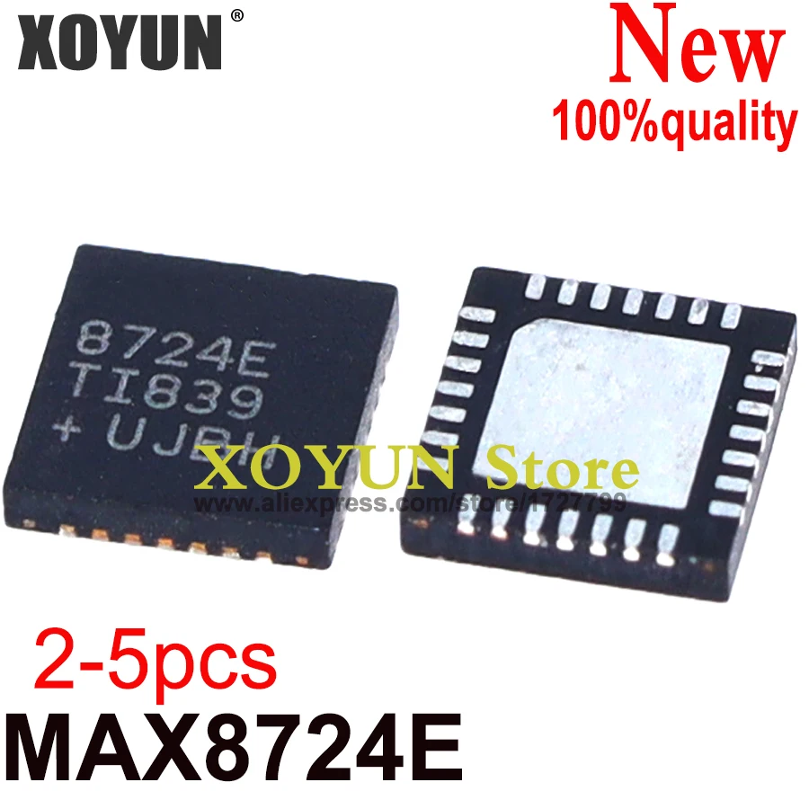 Chip de QFN-28 MAX8724ETI + T MAX8724ETI MAX8724E 8724E, 2-5 unidades, nuevo, 100%