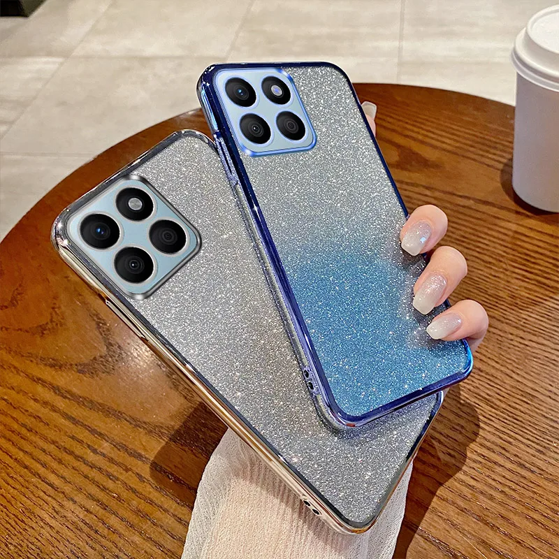 Funda de silicona para Honor X8b, carcasa trasera de lujo con brillo degradado, LLY-LX1, LLY-LX2, LLY-LX3 - imagen 2