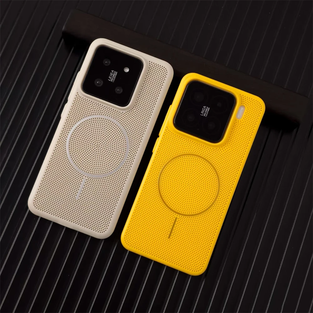 Para Xiaomi Mi 14 15 Pro Ultra fino hueco disipación de calor Magsafe funda de teléfono carga inalámbrica magnética cubierta protectora mate - imagen 3