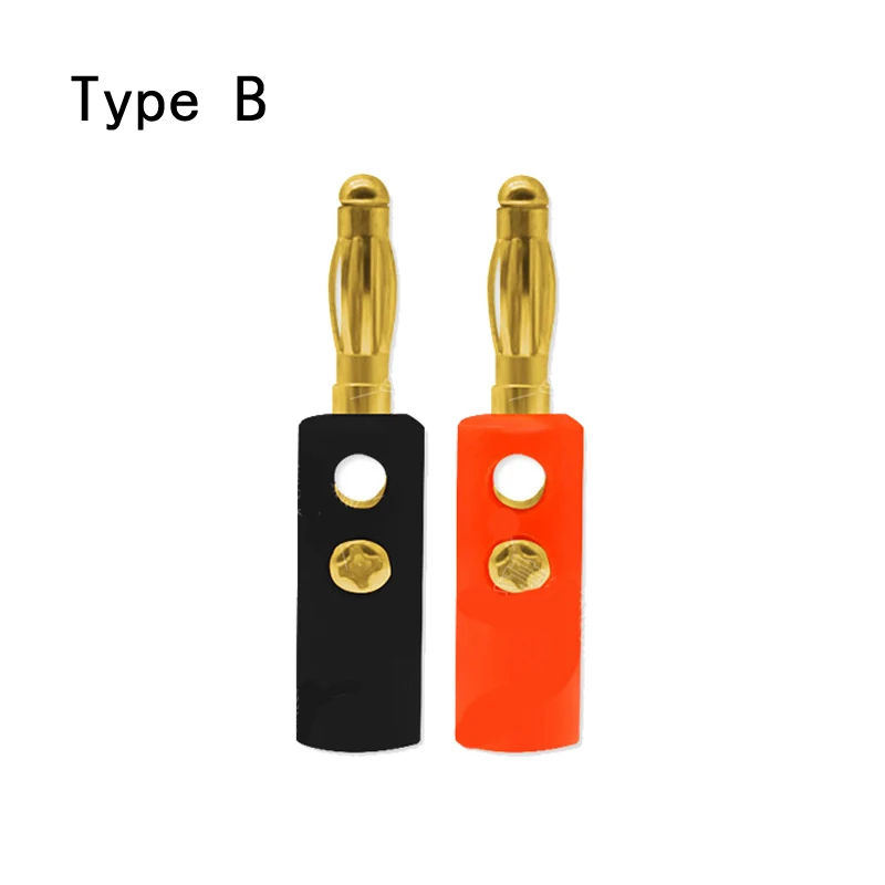 10 Uds. Conector Banana de 4mm tornillo de altavoz de Audio adaptador de conector de placa dorada sin soldadura Color negro rojo C5 - imagen 5