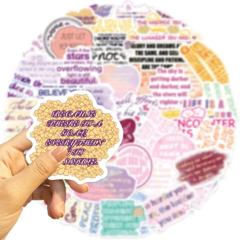 Juego etiquetas adhesivas dibujos animados reutilizables, diseño impermeable PVC para funda portátil, accesorios - imagen 2