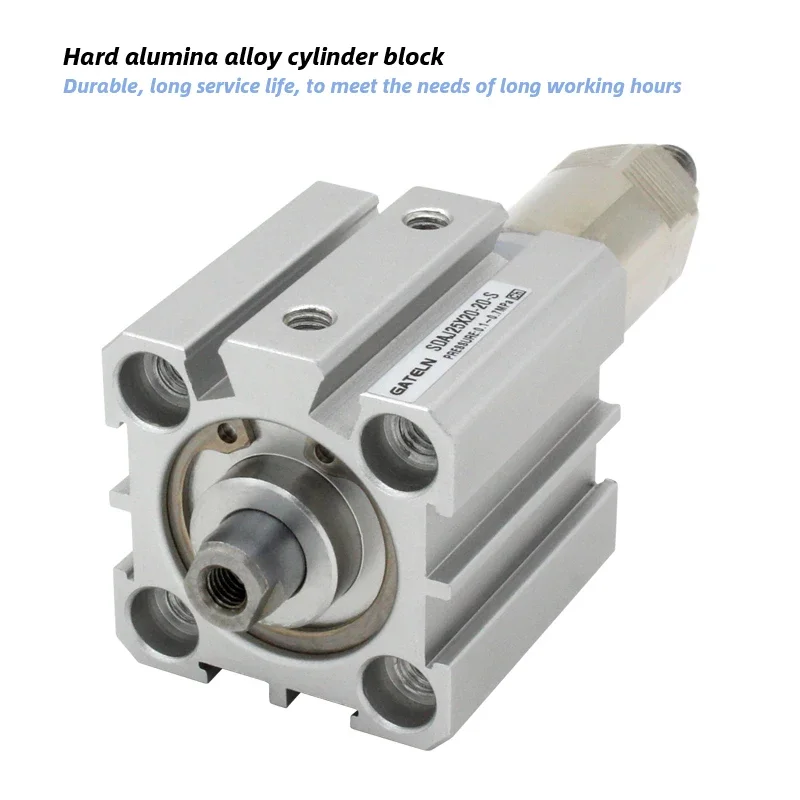 Cilindro de aire compacto de carrera ajustable serie SDAJ16 de doble efecto SDAJ16x20-20S SDAJ16X30-20S-B SDAJ16X40-30 - imagen 4