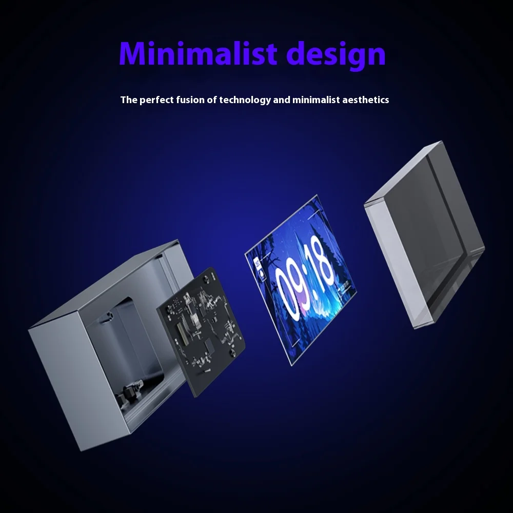 Reloj cuántico con luz nocturna, tubo IPS RGB, Color brillante, Bluetooth, Control por aplicación, pantalla DIY, reloj de tubo Digital para decoración de dormitorio - imagen 5