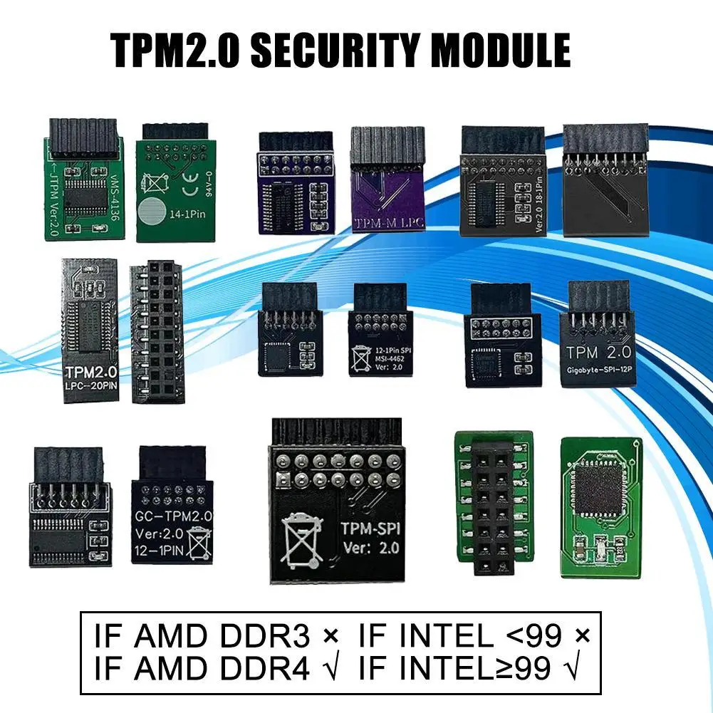 Módulo de seguridad de cifrado TPM 2,0, tarjeta remota compatible con versión 2,0, 12, 14, 18, 20-1 Pines, compatible con placa base multimarca - imagen 2