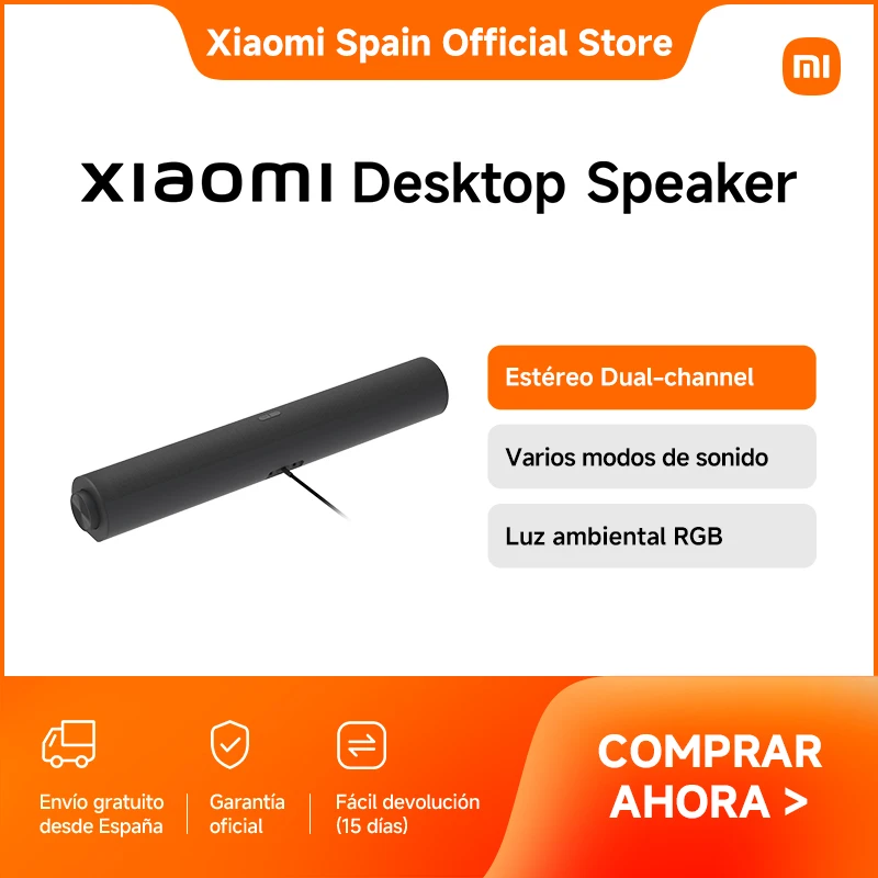 Oficial | Xiaomi Desktop Speaker, Configuración acústica de 4 unidades, Los dos canales ofrecen un efecto estéreo, Varios modos de sonido