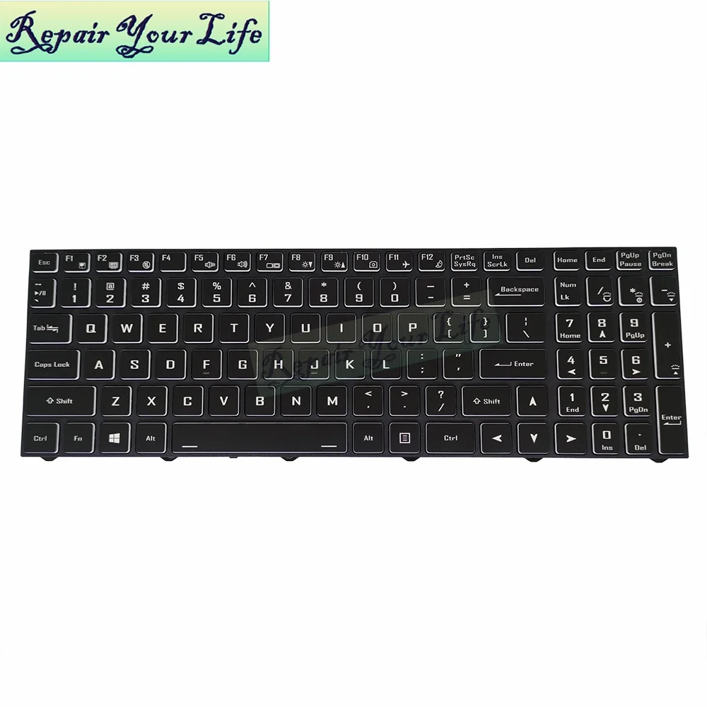 Gigabyte-Teclado retroiluminado para ordenador portátil, periférico ruso y estadounidense con retroiluminación, compatible con modelo A7 X1 AORUS 5 7 SB SB-7US1130SH - imagen 2