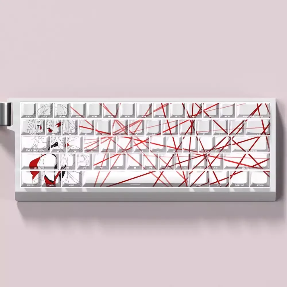 Juego de 74 teclas de dibujos animados de Anime para teclado de diseño 60 61 65 67 68 Nakano Nino Yuzuriha Inori Ayanami Rei Rem - imagen 5