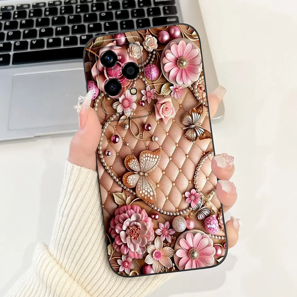 Para Honor 200 Lite 5G funda de LLY-NX1 funda de teléfono moda flor puesta de sol funda de silicona suave TPU parachoques para Honor 200Lite fundas - imagen 3