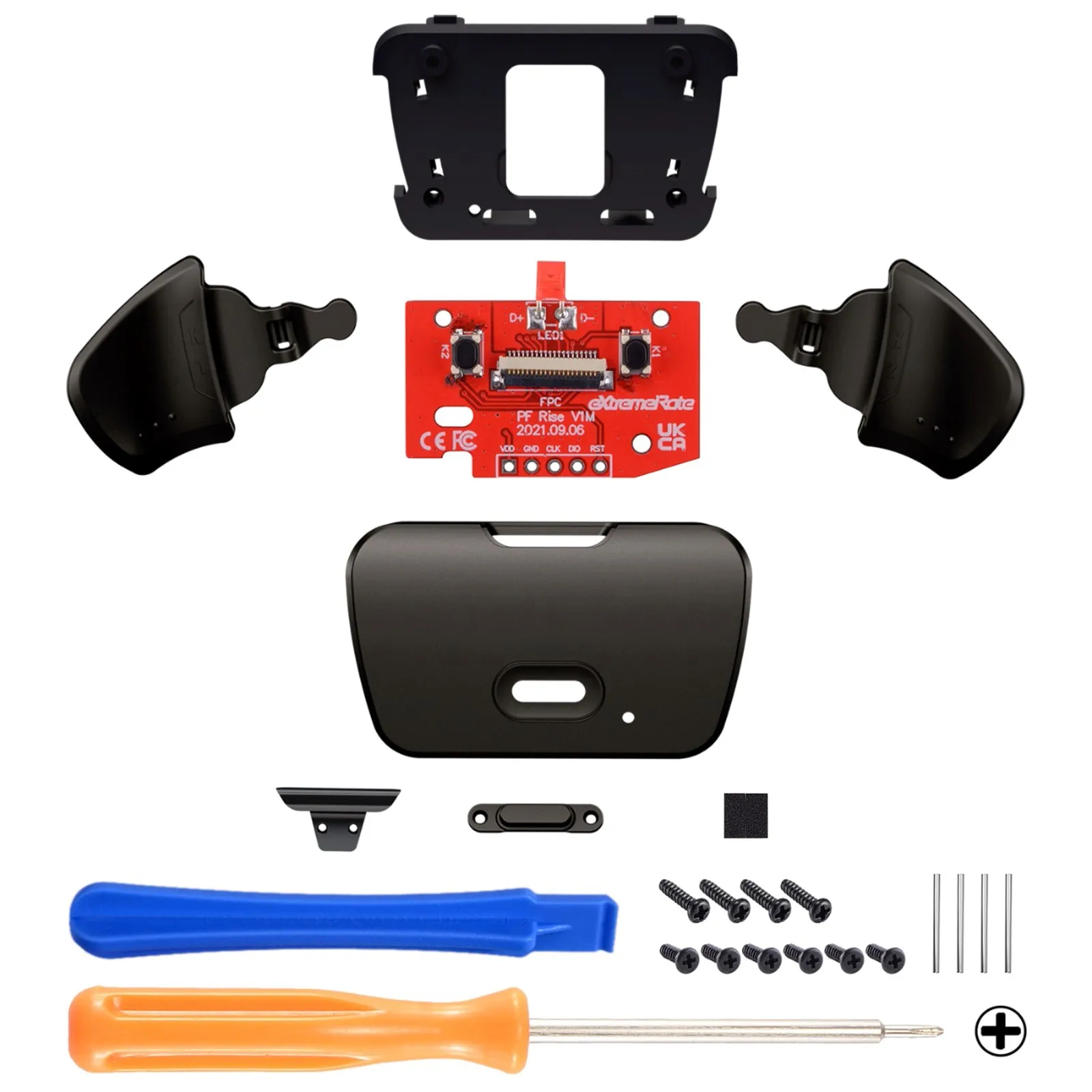 eXtremeRate Botones de metal real (RMB) Versión K1 K2 Botones Carcasa y placa PCB de recordatorio para controlador ps5 y kit de remap RISE - imagen 4