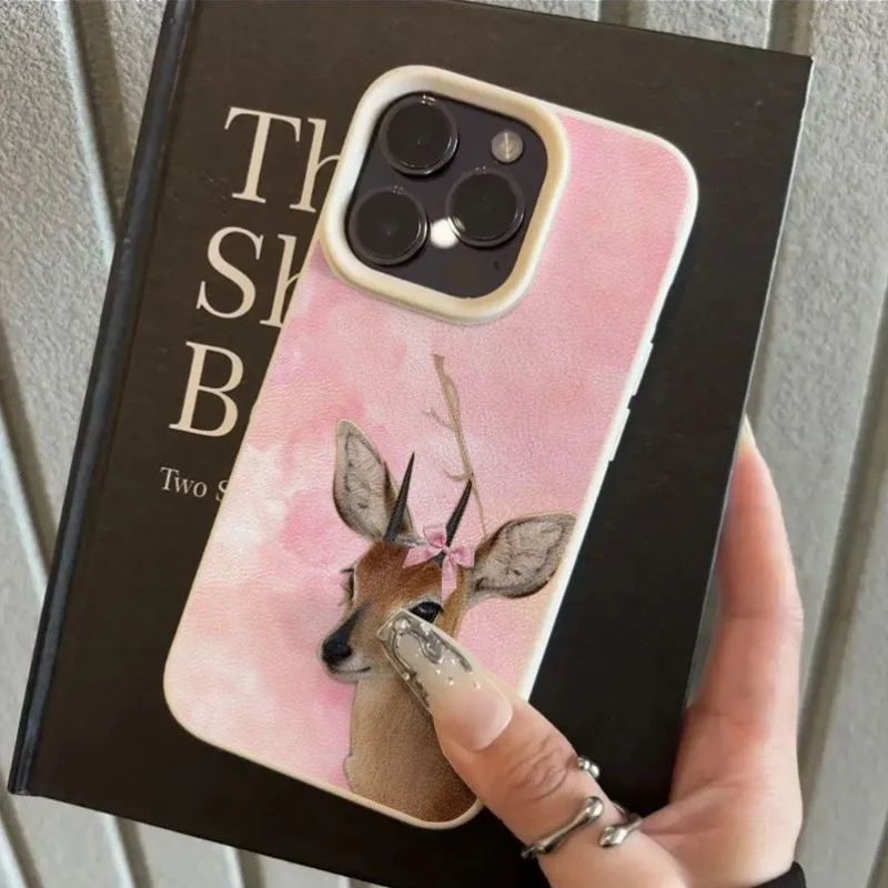 Funda de teléfono con diseño de lazo de ciervo Vintage para iPhone 17 Pro Max 16 15 14 13 12 11 XS Max X XR XS 16E 17 Air 16 Plus, funda de silicona suave - imagen 4