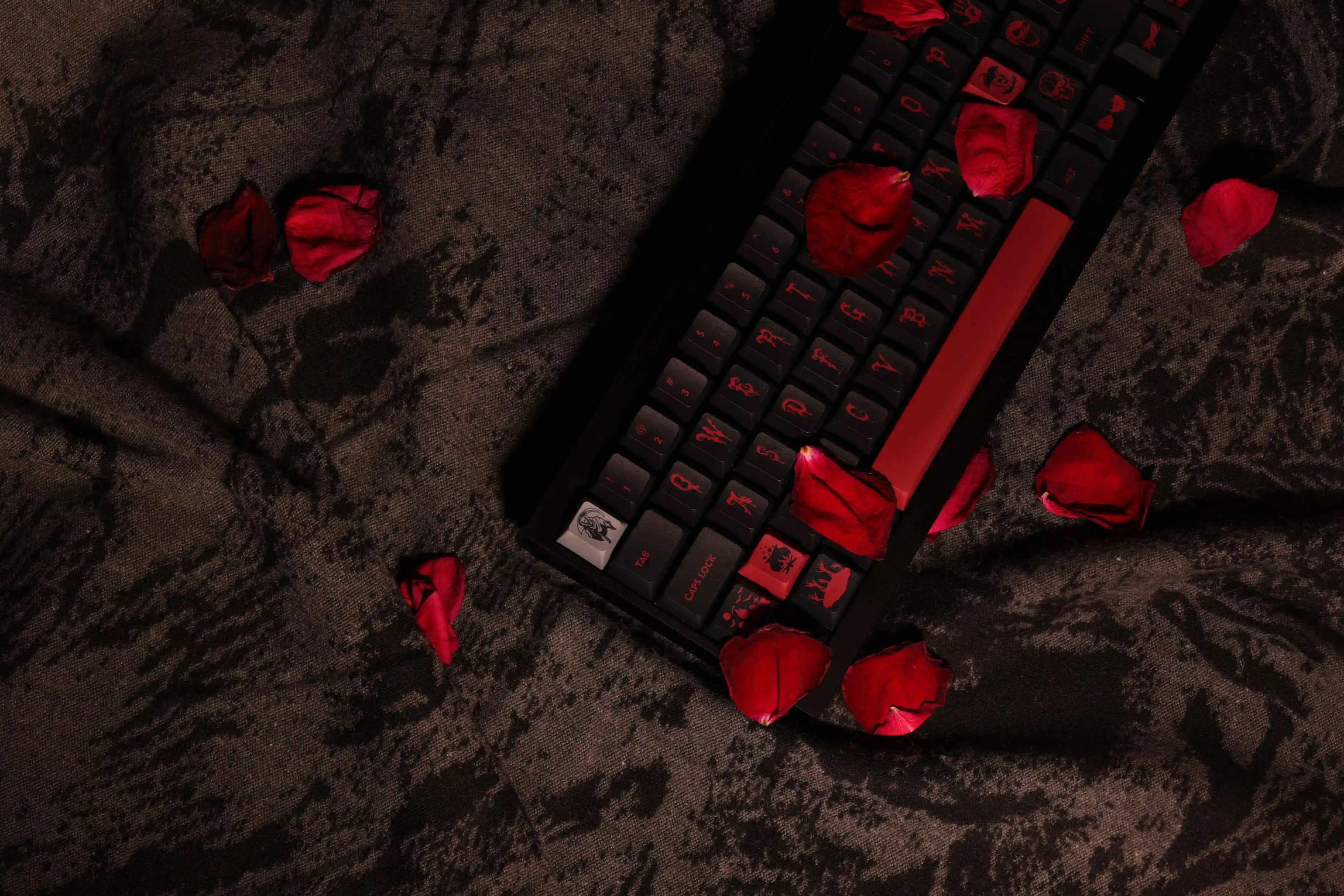 Teclas Grim Reaper de diseño Original, Material PBT de 172 teclas, perfil CHERRY DYE-SUB para teclado mecánico CHERRY MX Switch Wooting - imagen 4