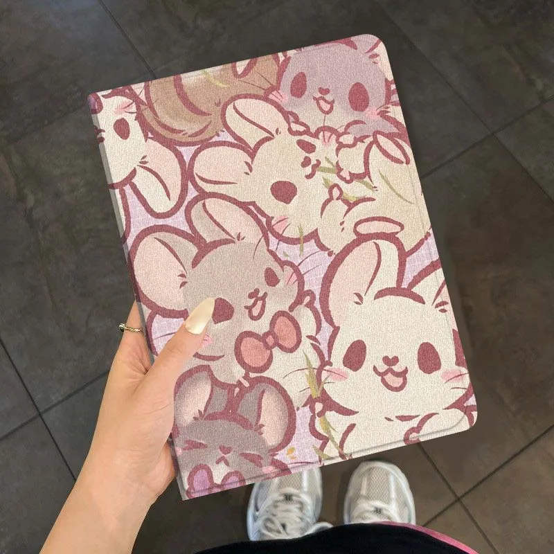 Lindo conejo y cordero de dibujos animados para Samsung Galaxy Tab S7 S8 S9 S10 11 12,4 13,1 FE Plus Lite pulgadas funda para tableta