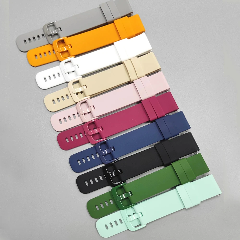 Correa de silicona de 20mm y 22mm para Amazfit Active 2/BALANCE 2 BIP 6 GTR 4, pulsera para Garmin Forerunner 570 165 Venu 3 Sq 2 - imagen 5