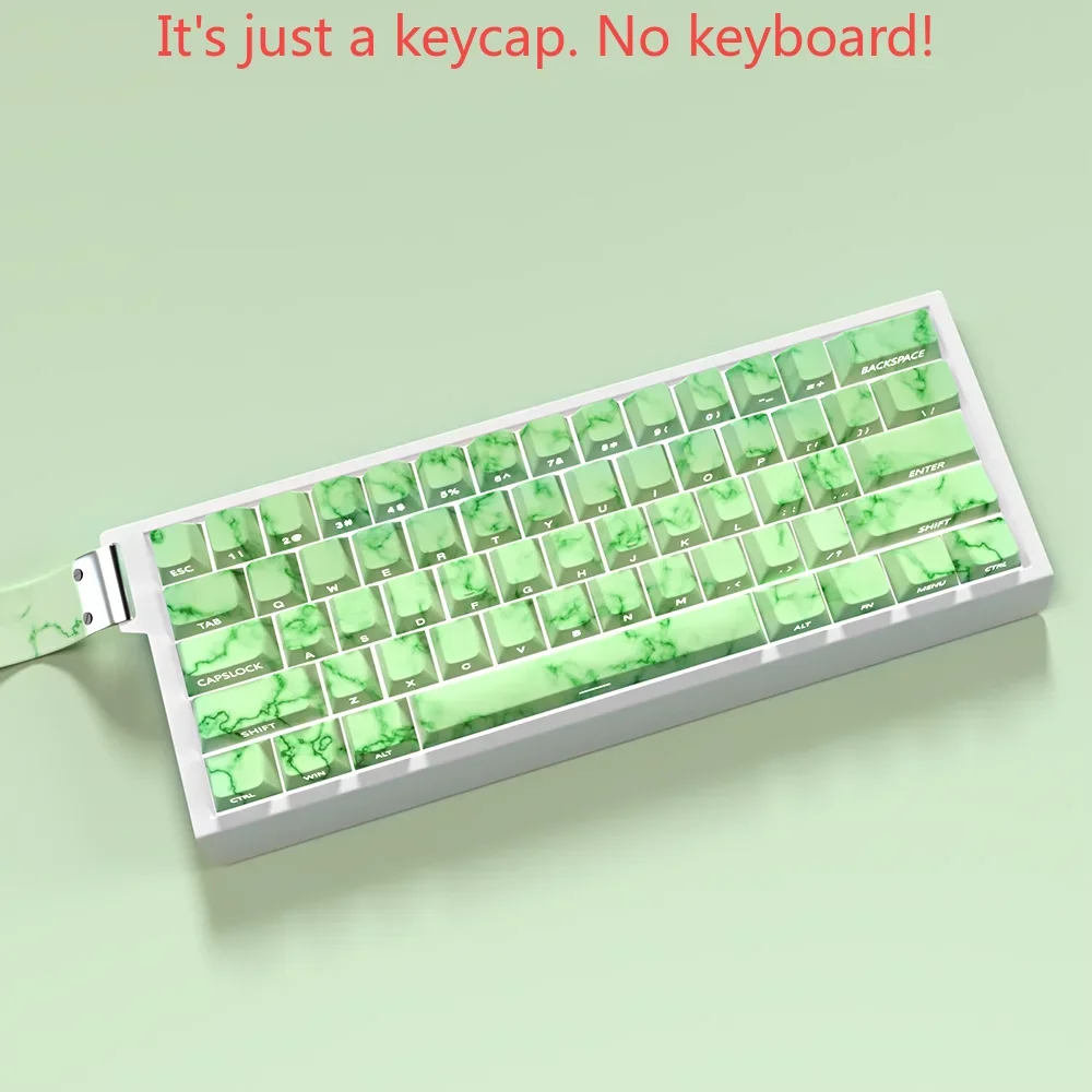 Juego de teclas con tema Esmeralda, teclas translúcidas con grabado lateral PBT, teclas Cherry 64/74 para teclados mecánicos 60/64/68 - imagen 4