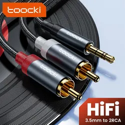 Cable Audio Mini Jack a RCA Estéreo TV Toocki para Altavoz HiFi