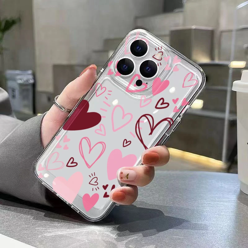 Funda de teléfono con labios y flores rosas y corazón del Día de San Valentín para Samsung Galaxy A36 A35 A34 A33 A55 A16 S25 FE S24 S23 S22 Ultra Plus - imagen 3