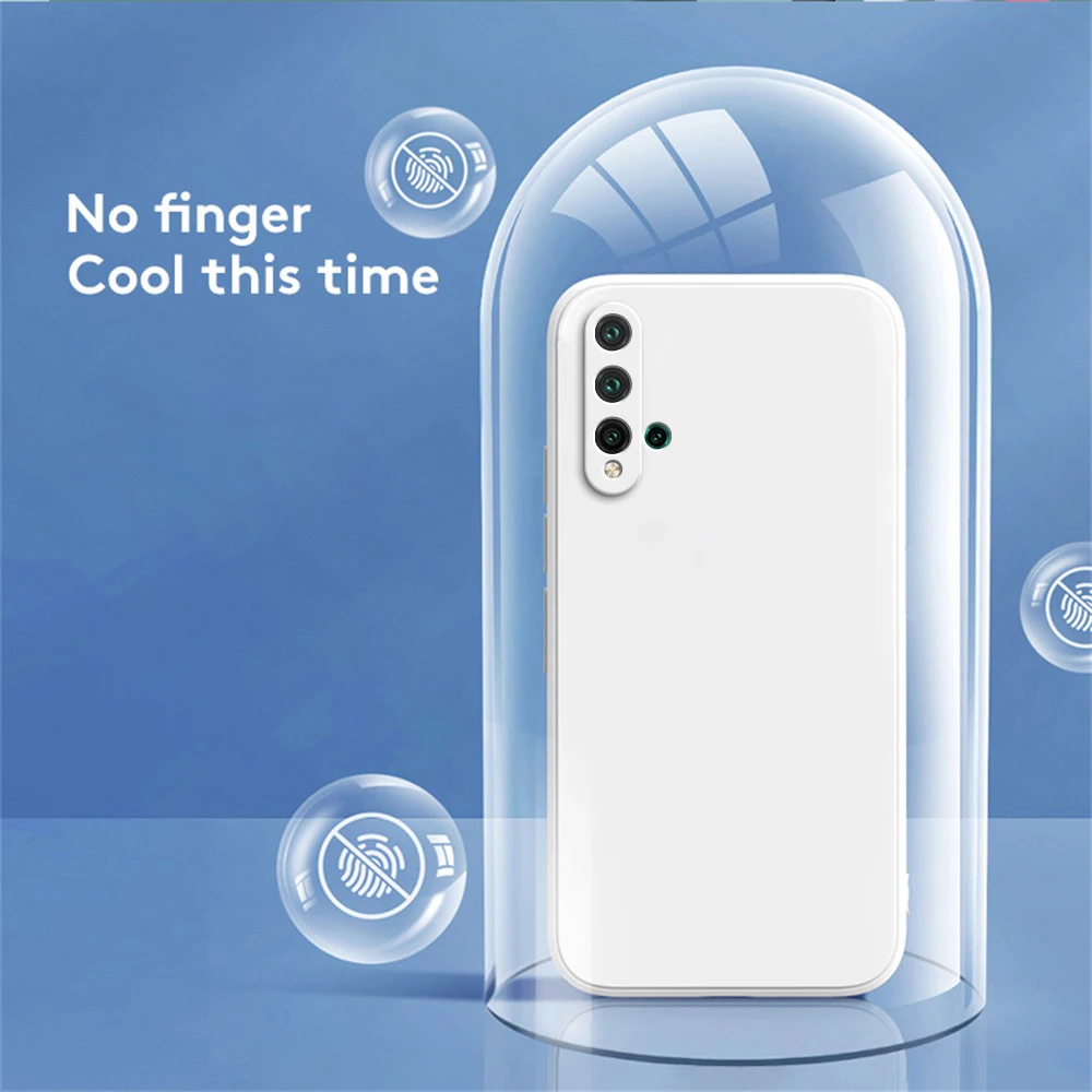 original de la caja del teléfono para Huawei Honor 20 cuadrado mate silicona Honor20 Honor 20 suave lujo a prueba de golpes casos finos Funda - imagen 3